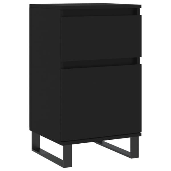 vidaXL Skjenk 2 stk svart 40x35x70 cm konstruert tre