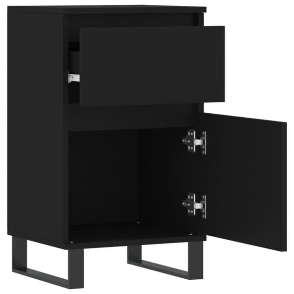 vidaXL Skjenk 2 stk svart 40x35x70 cm konstruert tre