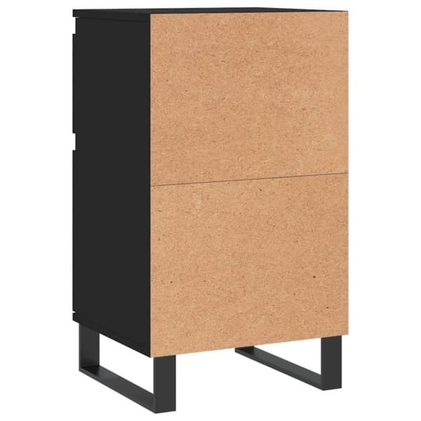 vidaXL Skjenk 2 stk svart 40x35x70 cm konstruert tre