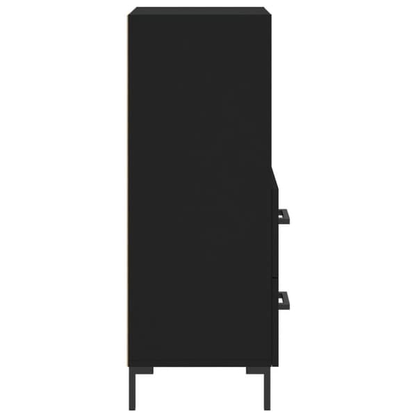 vidaXL skænk 34,5x34x90 cm konstrueret træ sort