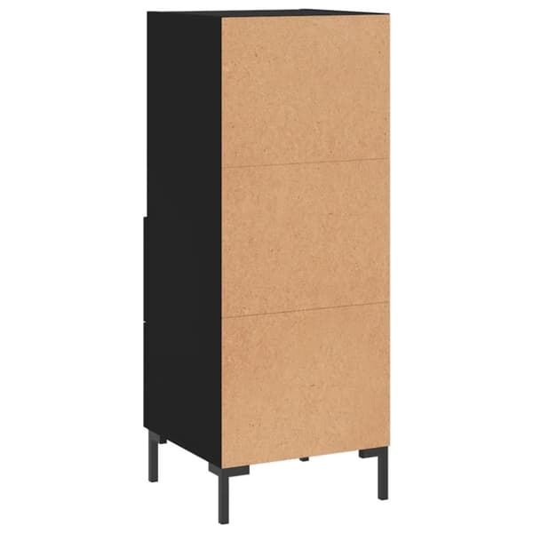 vidaXL skænk 34,5x34x90 cm konstrueret træ sort