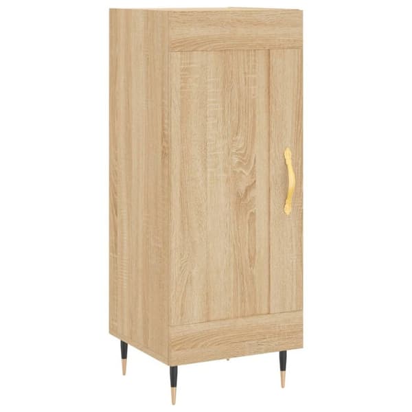vidaXL Skjenk sonoma eik 34,5x34x90 cm konstruert tre