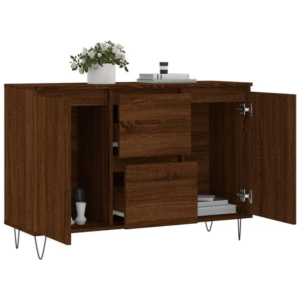 vidaXL Skänk brun ek 104x35x70 cm konstruerat trä