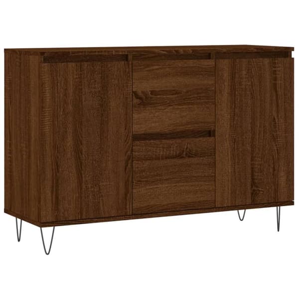 vidaXL Skjenk brun eik 104x35x70 cm konstruert tre