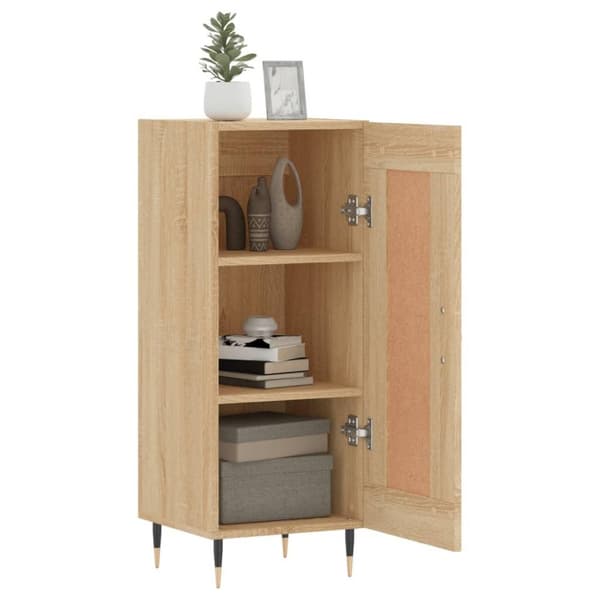 vidaXL skænk 34,5x34x90 cm konstrueret træ sonoma-eg