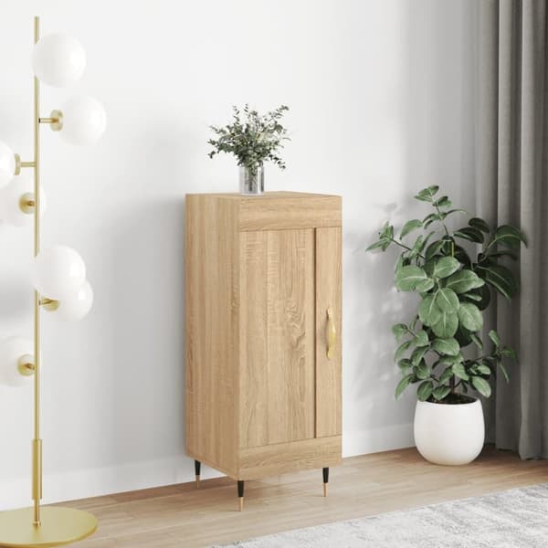 vidaXL skænk 34,5x34x90 cm konstrueret træ sonoma-eg
