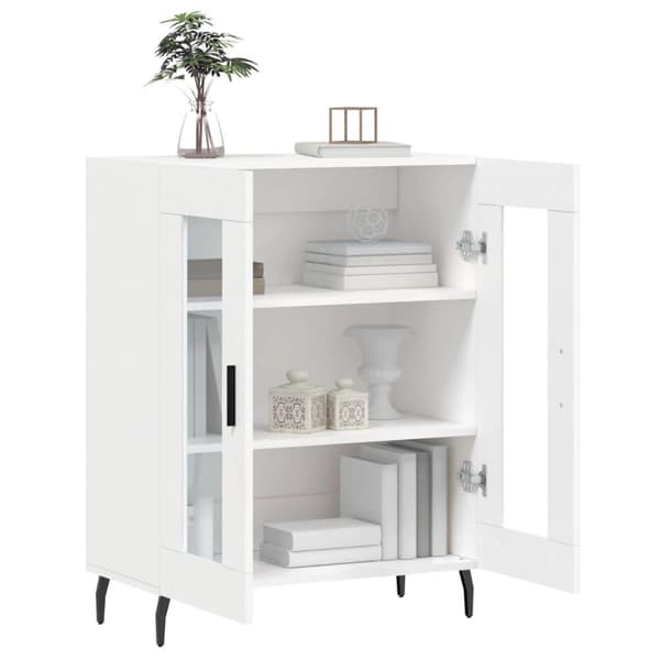 vidaXL skænk 69,5x34x90 cm konstrueret træ hvid