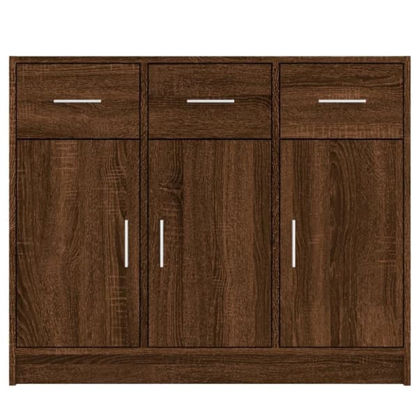 vidaXL Skjenk brun eik 91x28x75 cm konstruert tre