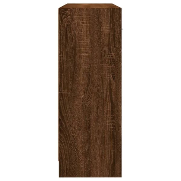 vidaXL Skjenk brun eik 91x28x75 cm konstruert tre
