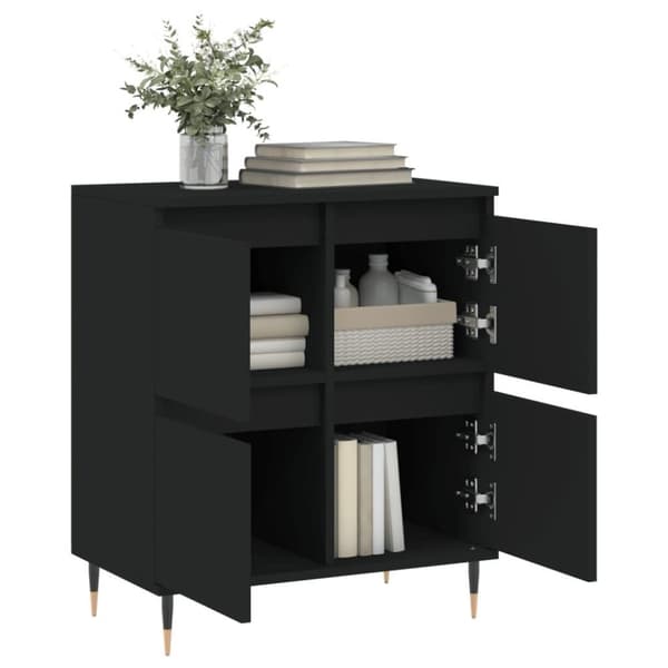 vidaXL skænk 60x35x70 cm konstrueret træ sort