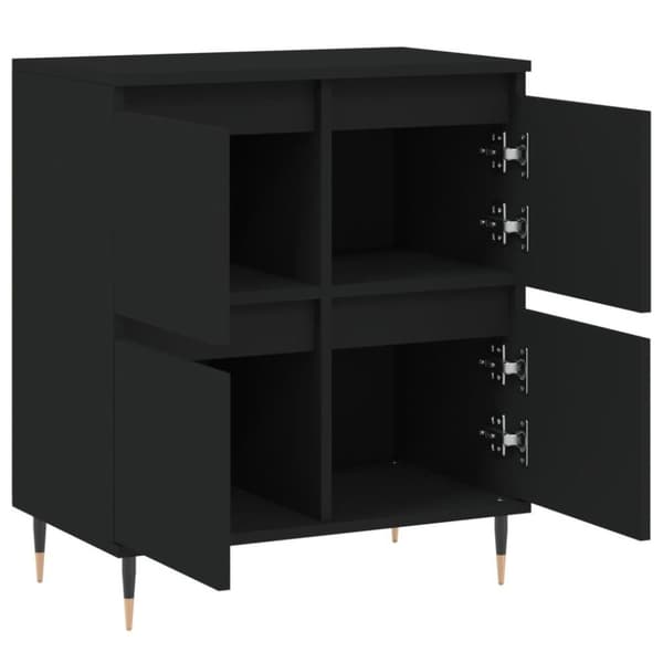 vidaXL skænk 60x35x70 cm konstrueret træ sort