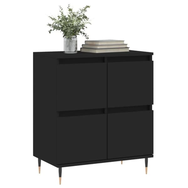 vidaXL skænk 60x35x70 cm konstrueret træ sort