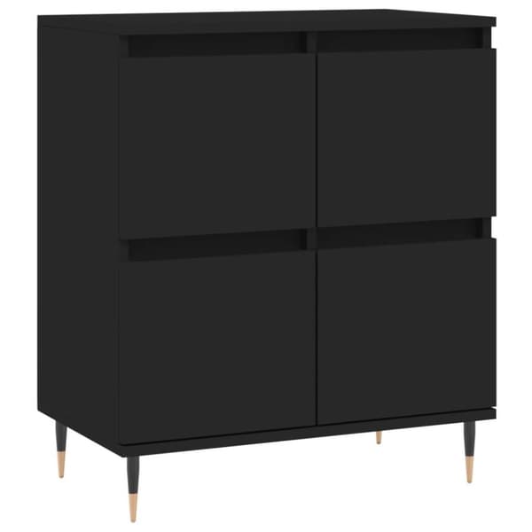 vidaXL skænk 60x35x70 cm konstrueret træ sort