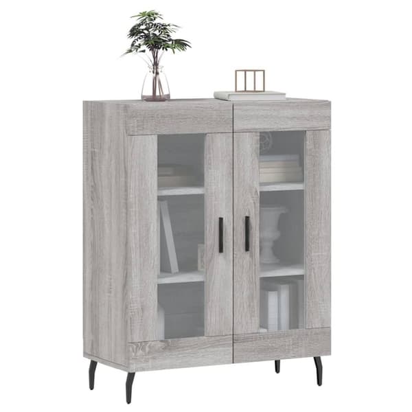 vidaXL skænk 69,5x34x90 cm konstrueret træ grå sonoma-eg