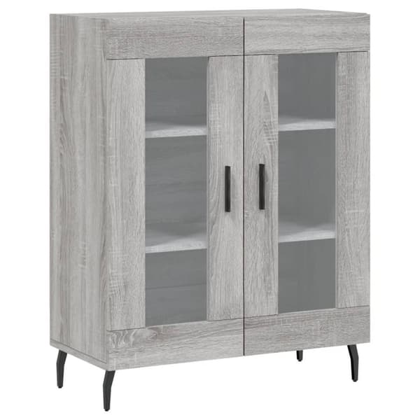 vidaXL skænk 69,5x34x90 cm konstrueret træ grå sonoma-eg
