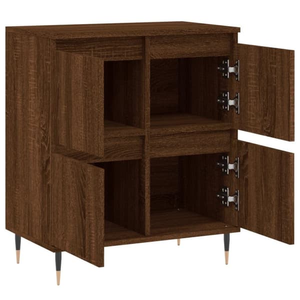 vidaXL Skjenk brun eik 60x35x70 cm konstruert tre
