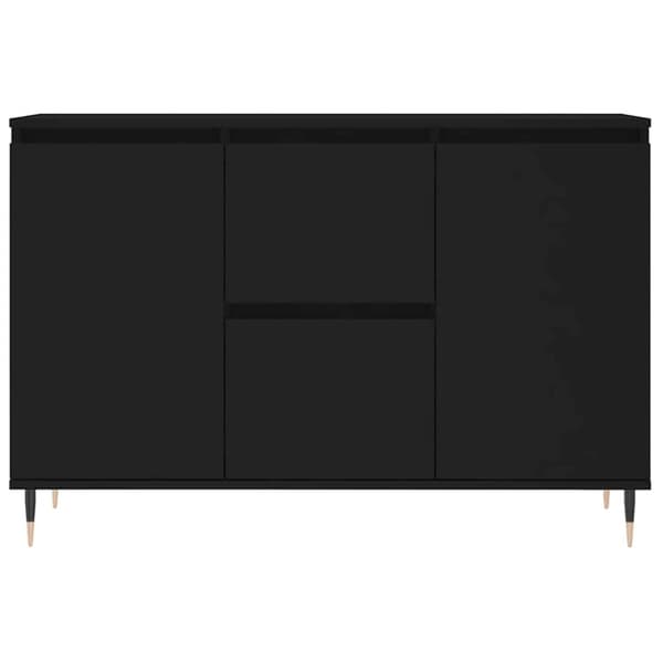 vidaXL Skjenk svart eik 104x35x70 cm konstruert tre