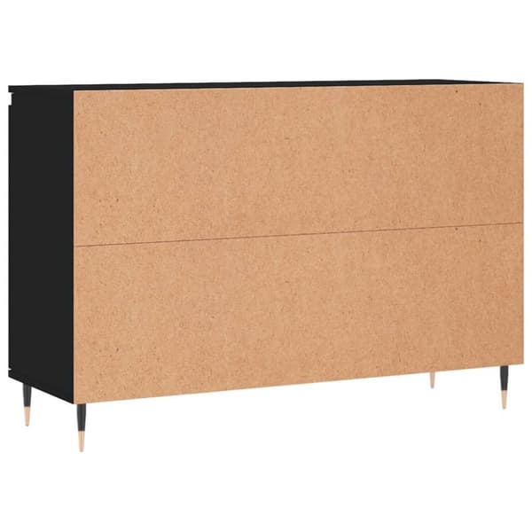 vidaXL Skjenk svart eik 104x35x70 cm konstruert tre