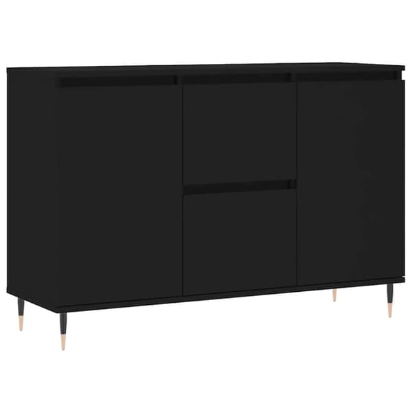 vidaXL Skjenk svart eik 104x35x70 cm konstruert tre