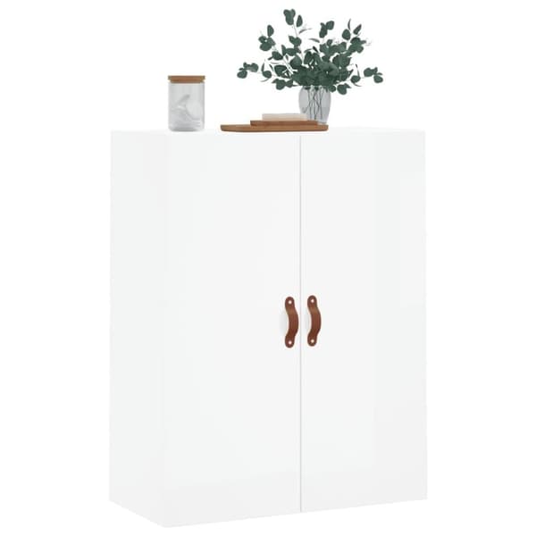 vidaXL Väggskåp vit högglans 69,5x34x90 cm