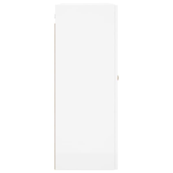 vidaXL Väggskåp vit högglans 69,5x34x90 cm