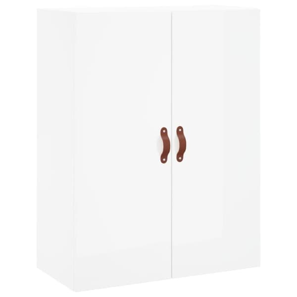 vidaXL Väggskåp vit högglans 69,5x34x90 cm