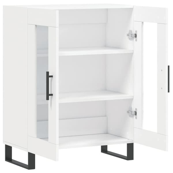 vidaXL Skjenk hvit 69,5x34x90 cm konstruert tre