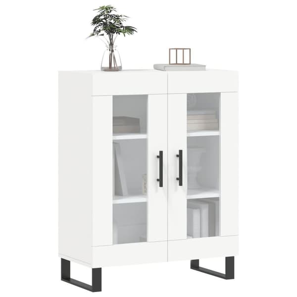 vidaXL Skjenk hvit 69,5x34x90 cm konstruert tre
