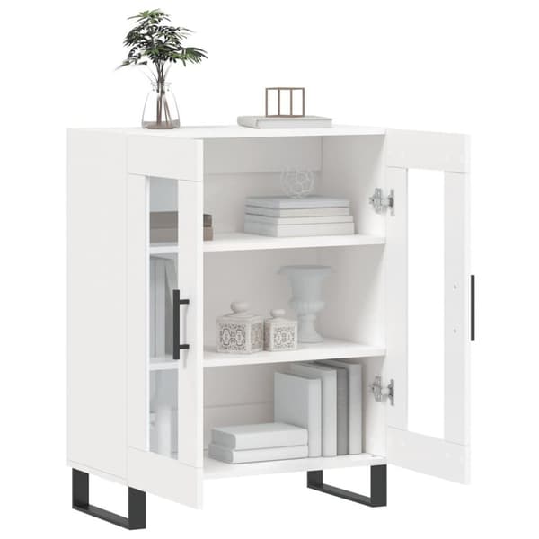 vidaXL skænk 69,5x34x90 cm konstrueret træ hvid