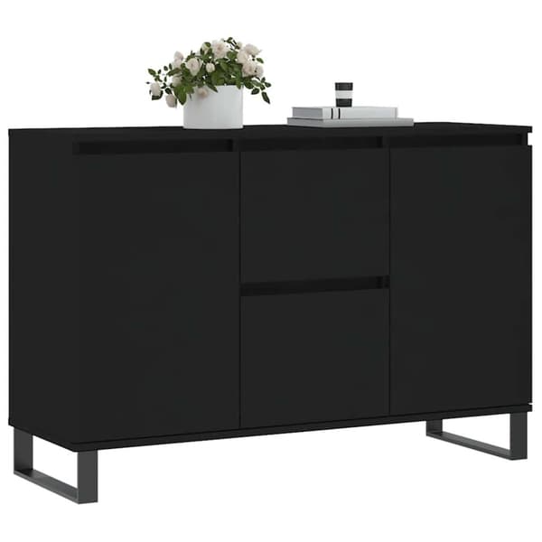 vidaXL Skjenk svart eik 104x35x70 cm konstruert tre
