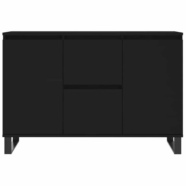 vidaXL Skjenk svart eik 104x35x70 cm konstruert tre