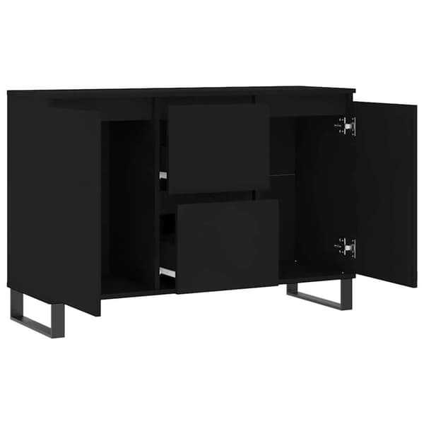 vidaXL Skjenk svart eik 104x35x70 cm konstruert tre