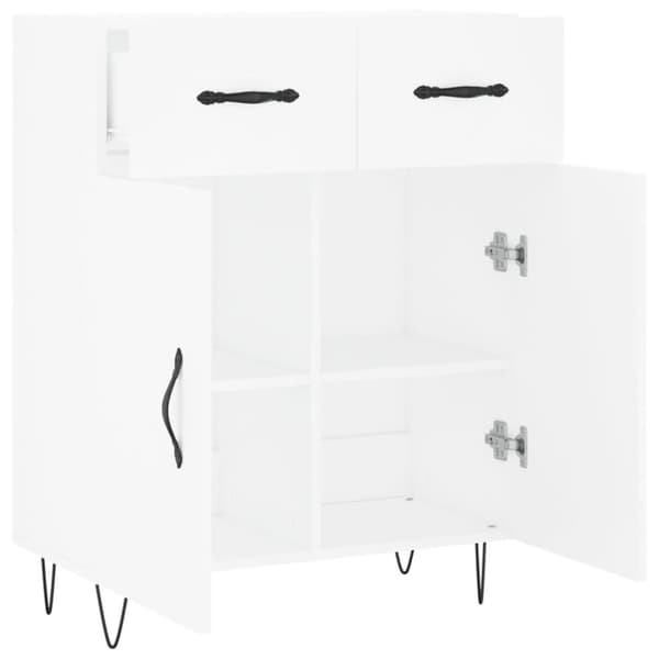 vidaXL skænk 69,5x34x90 cm konstrueret træ hvid