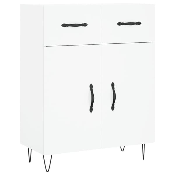 vidaXL skænk 69,5x34x90 cm konstrueret træ hvid