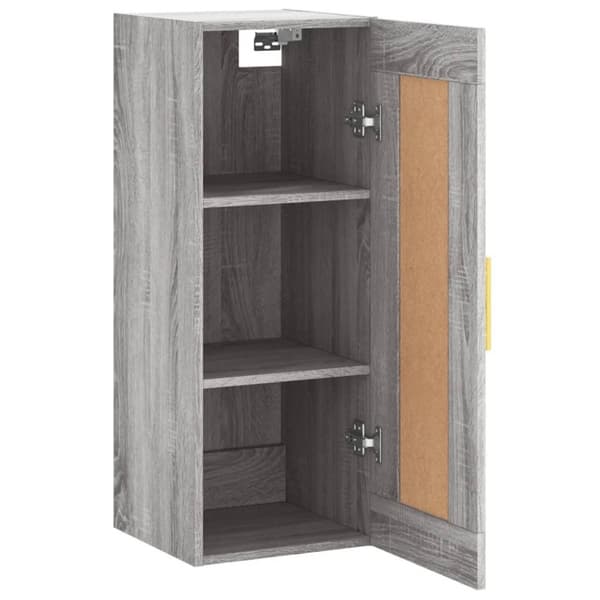 vidaXL Veggmontert skap grå sonoma 34,5x34x90 cm konstruert tre