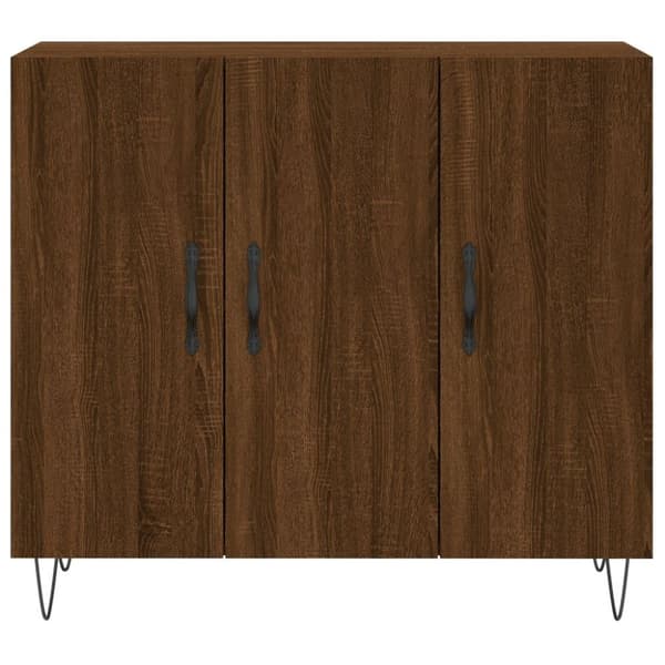 vidaXL Skjenk brun eik 90x34x80 cm konstruert tre