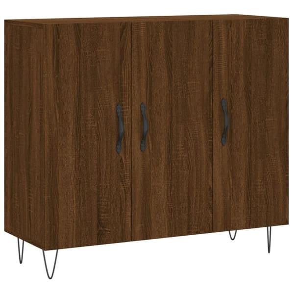 vidaXL Skjenk brun eik 90x34x80 cm konstruert tre