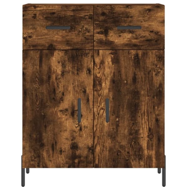 vidaXL Skjenk røkt eik 69,5x34x90 cm konstruert tre