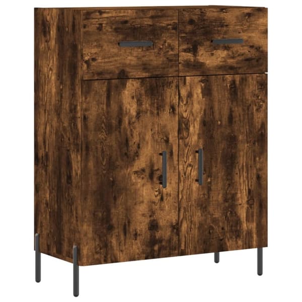 vidaXL Skjenk røkt eik 69,5x34x90 cm konstruert tre