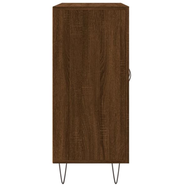 vidaXL skab 90x34x80 cm konstrueret træ brun egetræsfarve