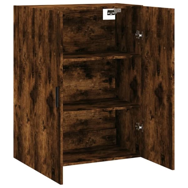 vidaXL Veggskap røkt eik 69,5x34x90 cm