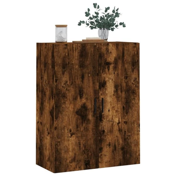 vidaXL væghængt skab 69,5x34x90 cm konstrueret træ røget sonoma-eg