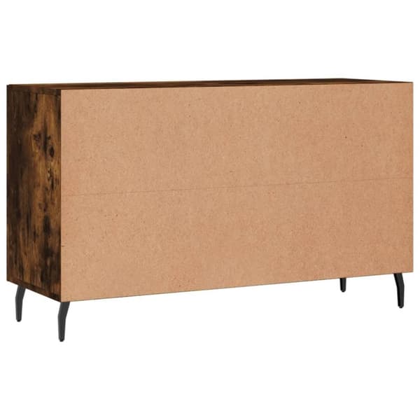 vidaXL Byrå rökfärgad ek 100x36x60 cm konstruerat trä