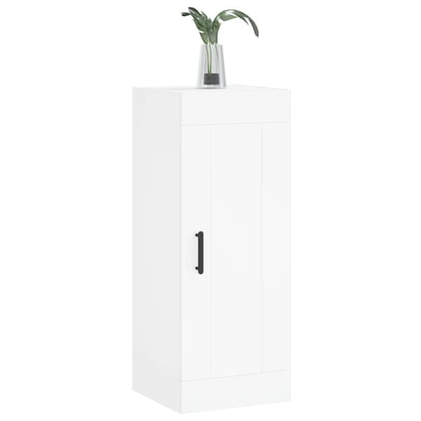 vidaXL Veggmontert skap hvit 34,5x34x90 cm konstruert tre