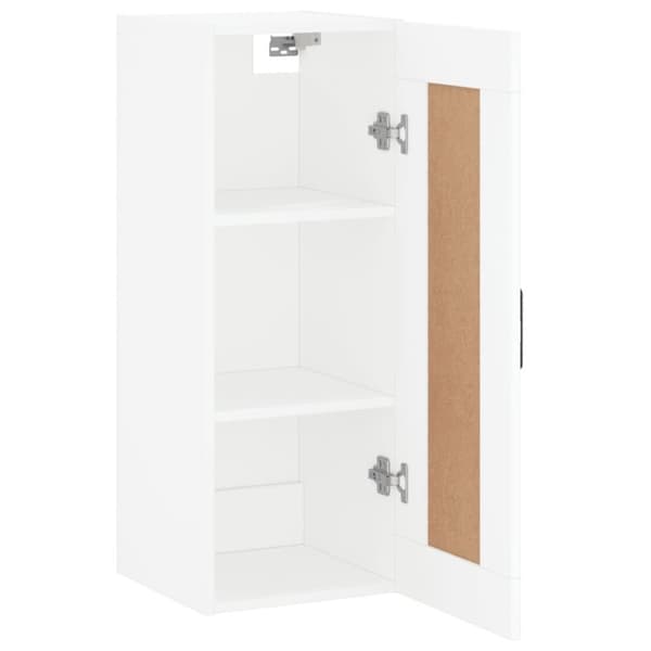 vidaXL Veggmontert skap hvit 34,5x34x90 cm konstruert tre