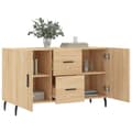 Miniatyrbilde 3 av 11: vidaXL Skjenk sonoma eik 100x36x60 cm konstruert tre