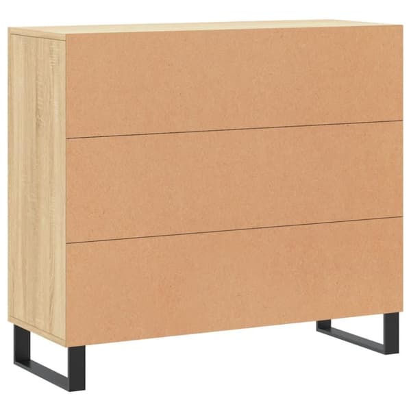 vidaXL Skänk sonoma-ek 90x34x80 cm konstruerat trä