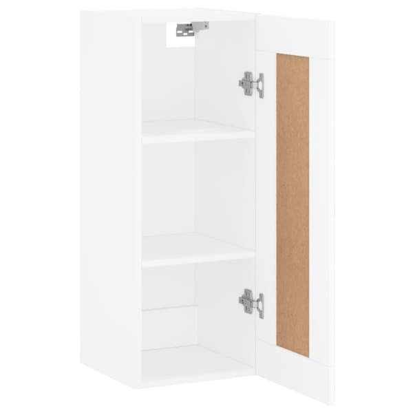 vidaXL Veggmontert skap hvit 34,5x34x90 cm konstruert tre