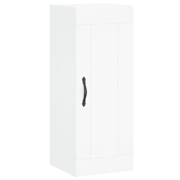 vidaXL Veggmontert skap hvit 34,5x34x90 cm konstruert tre