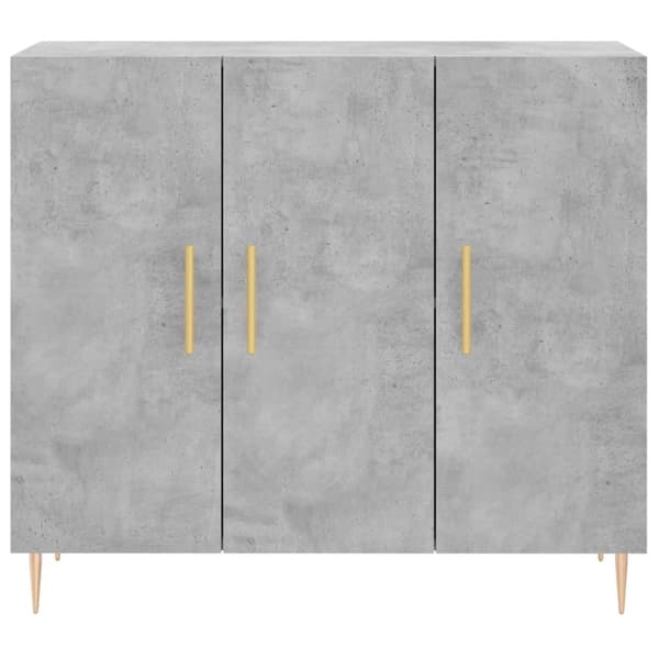 vidaXL Senkki betoninharmaa 90x34x80 cm tekninen puu